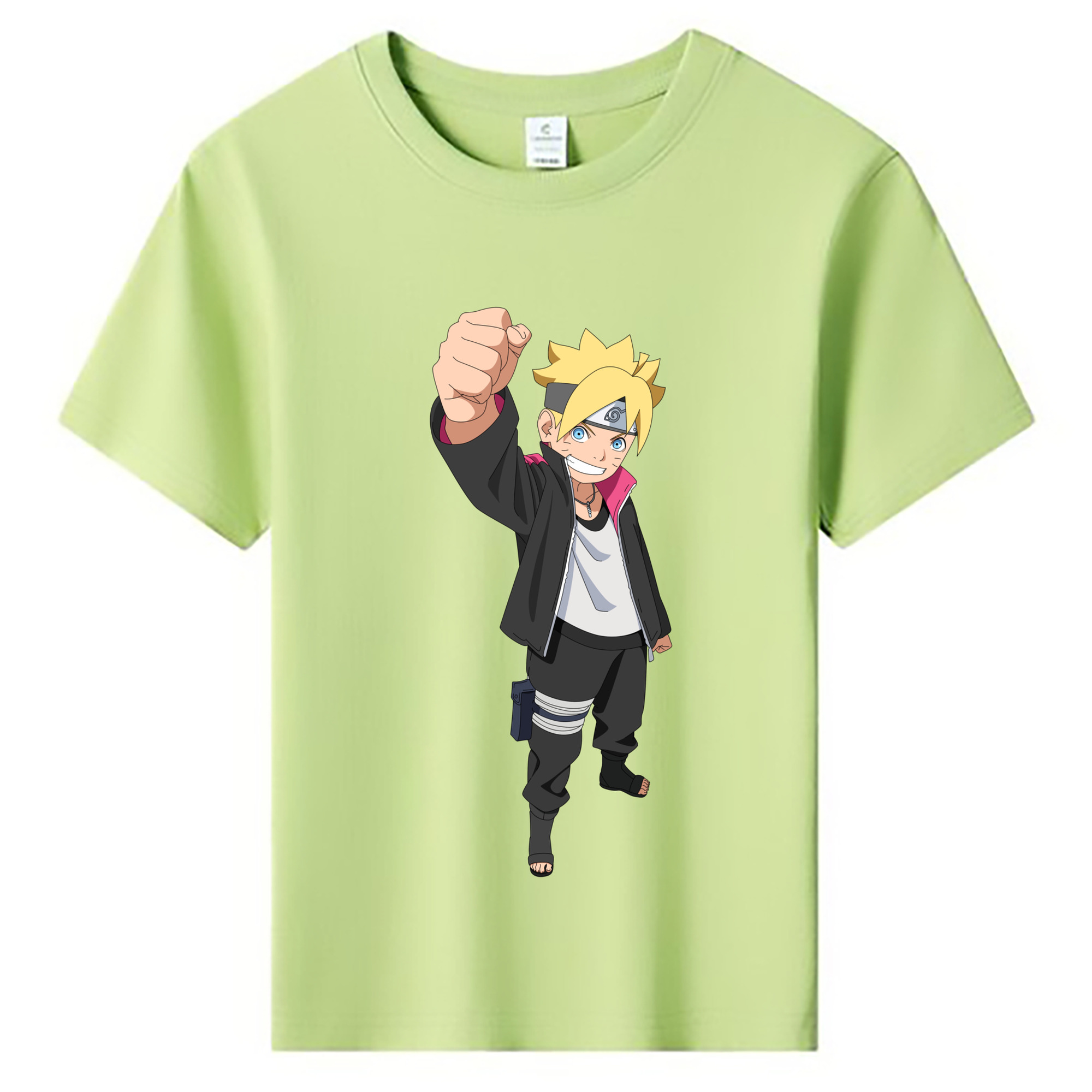 （画像用） NARUTO -ナルト- うずまき ボルト Uzumaki Boruto 綿100％キッズTシャツ（フロントプリント）